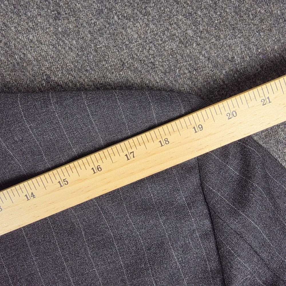 Polo Ralph Lauren Blazer Mens 40S Grey Pinstripe Trop Wool Union Made in USA VTG